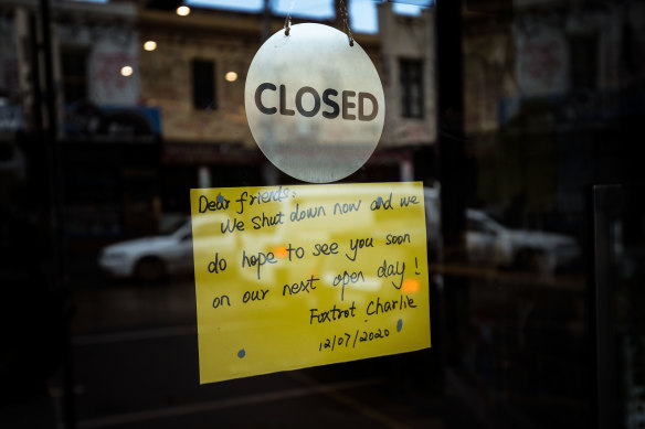 Persistent lockdowns have taken a heavy toll on businesses in Sydney and Melbourne.  