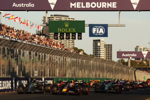 Max Verstappen won this year’s race at Albert Park before a sellout crowd.
