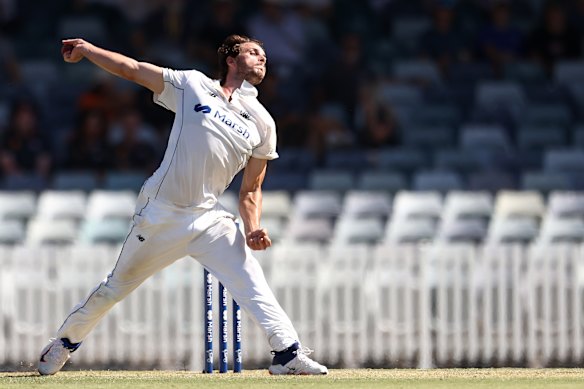 WA’s Lance Morris unleashes on day one.