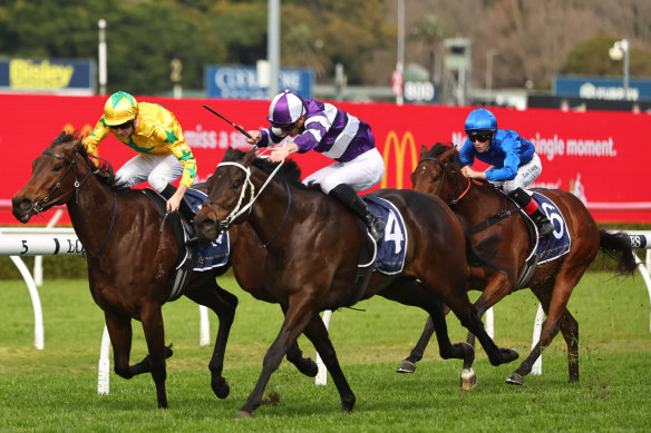 Caballus scores his only win as a two-year-old, which encouraged Darby Racing to buy him for $300,000.