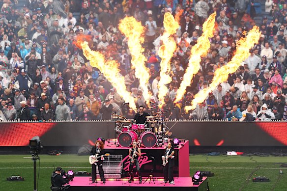 G Flip performs at the MCG ahead of the AFL grand final.