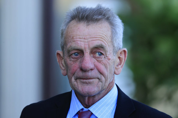 Trainer Gerald Ryan at Royal Randwick Racecourse in Sydney in 2020.