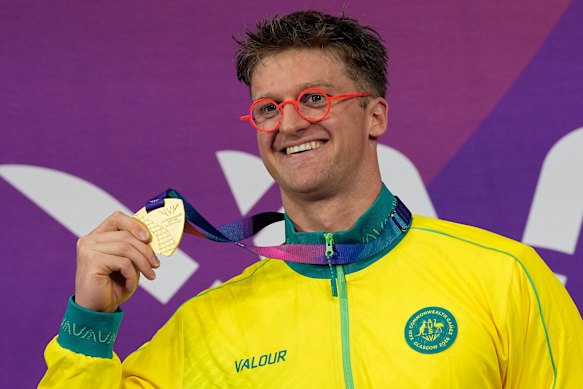 Australian Sam Williamson won the men's 100-meter breaststroke. 