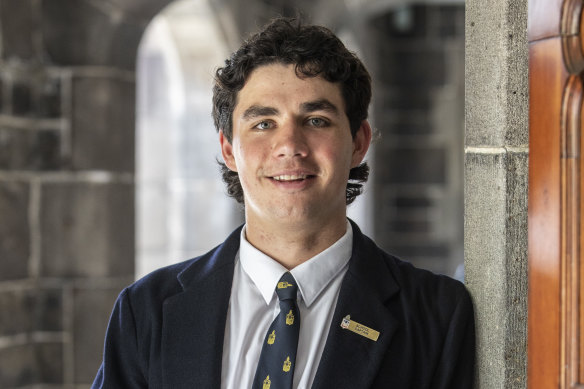 Melbourne Grammar school captain Daniel Cash.