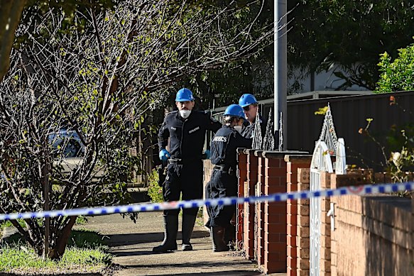 NSW Police’s forensics team on the scene.