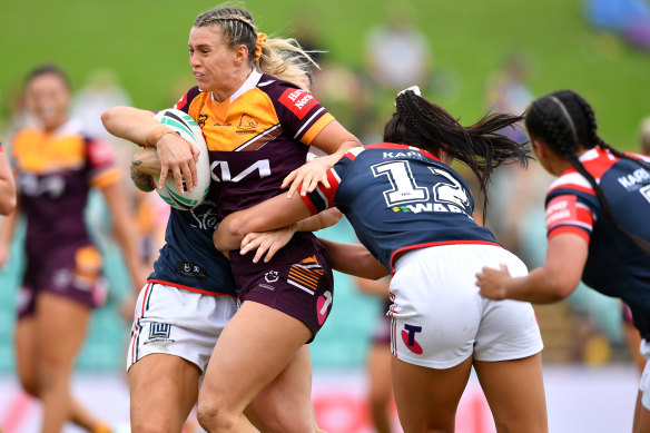 Julia Robinson was attacked by trolls after a photo of her training was posted to the Broncos’ Facebook account.