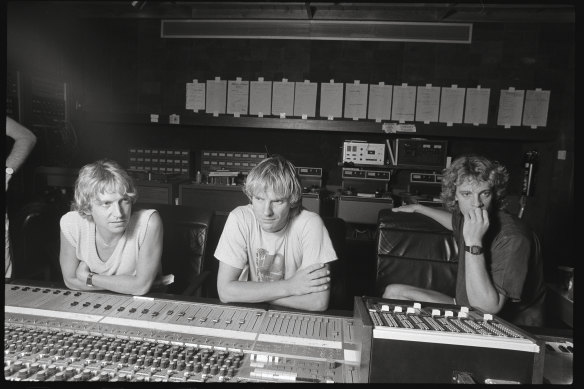 The Police in the studio in 1981, from left, Andy Summers, Sting and Stewart Copeland.