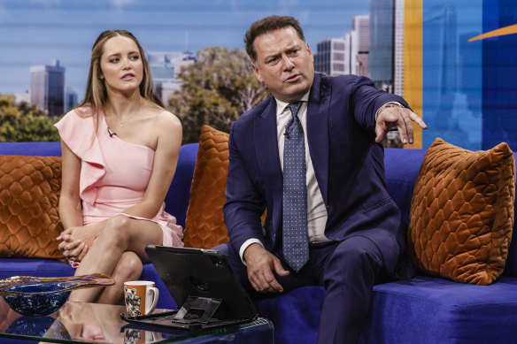 Real-life media personalities, including Today co-host Karl Stefanovic, make cameos in Caught.