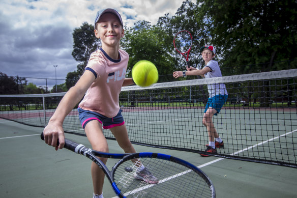 Aurelie Kostov and brother Florian will be hitting the courts at Princes Hill tennis club.