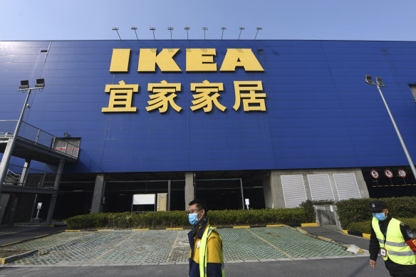 Doğu Çin'in Zhejiang Eyaletindeki Hangzhou'da bir IKEA mağazası.