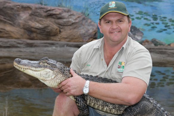 Oakvale Farm and Fauna World owner Kent Sansom with an alligator in 2013.