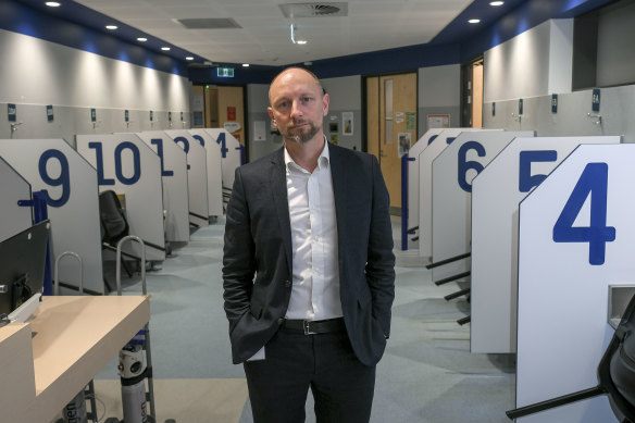 Dr Nico Clark at Richmond’s safe injecting room.