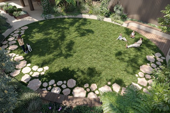 An artist’s impression of the garden for residents of Finrose in Lane Cove.