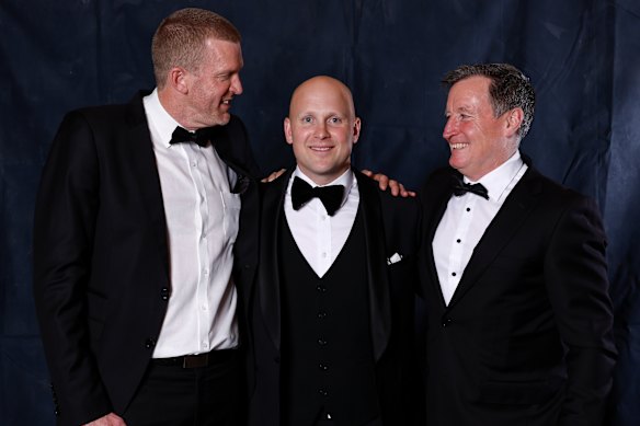 Three inductees: Dustin Fletcher, Gary Ablett jnr and John Worsfold.