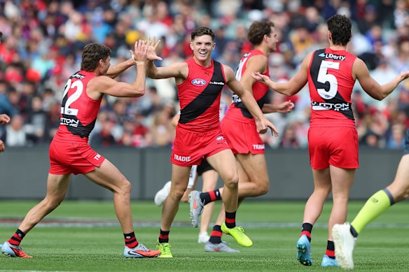 Young gun Archie Roberts was brilliant for the Bombers in their drought-breaking win.