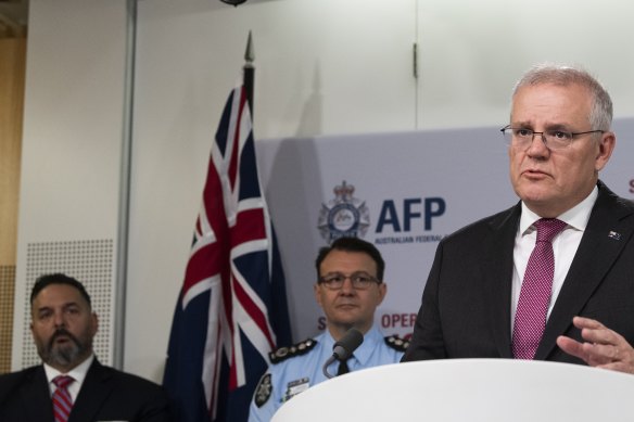 The Prime Minister blamed Labor for blocking transnational crime laws and got some of his facts wrong.