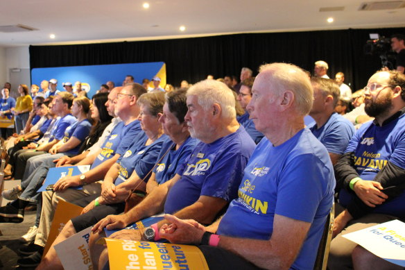 The party faithful attend the LNP’s official campaign launch in Ipswich on Sunday.