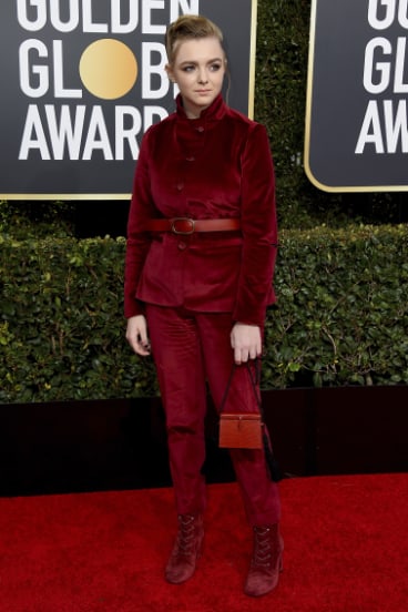 Elsie Fisher arrives at the 76th annual Golden Globe Awards.