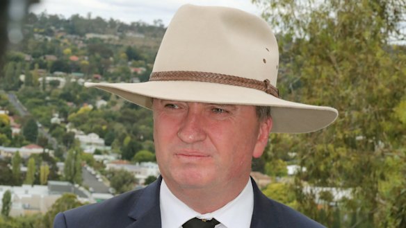 Barnaby Joyce resigning from the leadership of the National Party on Friday.