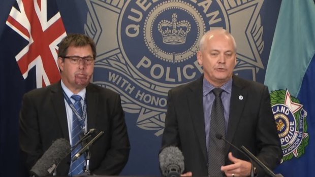Detective Inspector Mick Dowie from the State Crime Command’s Drug and Serious Crime Group (left) and Queensland Racing Integrity Commissioner Ross Barnett (right).