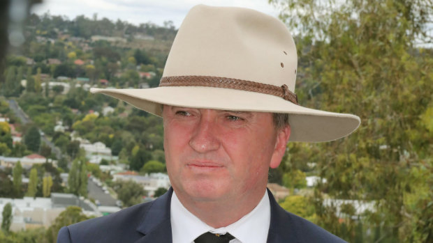 Barnaby Joyce resigning from the leadership of the National Party on Friday.