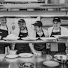 The Farra Dining kitchen team is led by head chef Aaron Moore (second from left) and Jack Henderson (far right) -