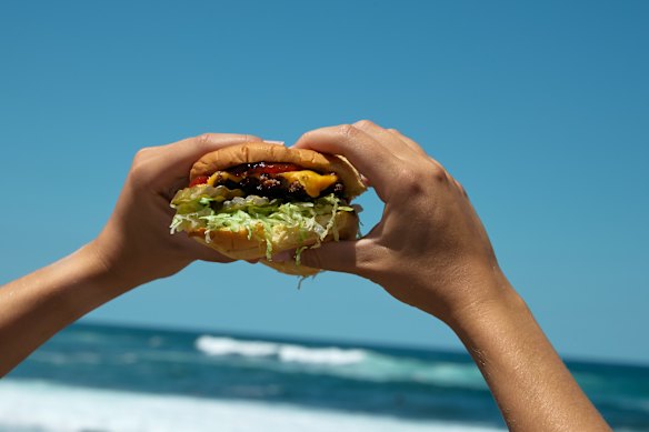Tuna smash burger at Bronte Road Fish.