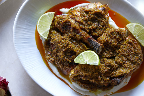 The bakar chicken blends  Indonesian and Lebanese influences.