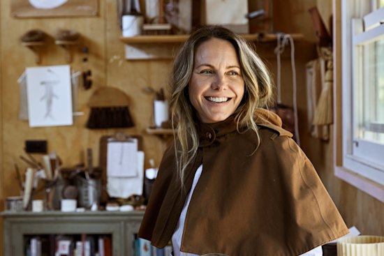 Sibella Court, at home in Bundeena, NSW: “My home studio is one of my favourite places to work or tinker in.”