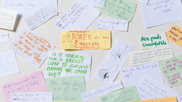 Questions and comments collected from Victorian schoolchildren by consultants from the Sexuality Educators’ Collective.