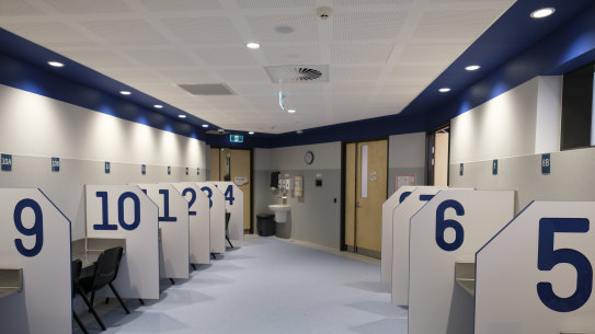 Inside North Richmond's safe injecting room.