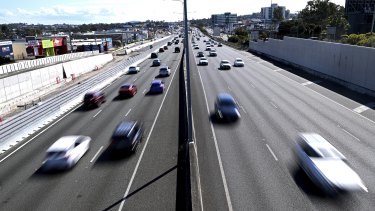 The busy M1 in Brisbane.