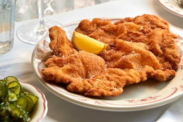 The unmissable pork schnitzel at Corner 75.