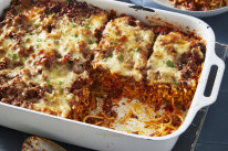 RecipeTin Eats’ bolognese pasta bake can be assembled like a lasagne or in individual dishes.