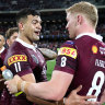 Queensland celebrate at full-time.