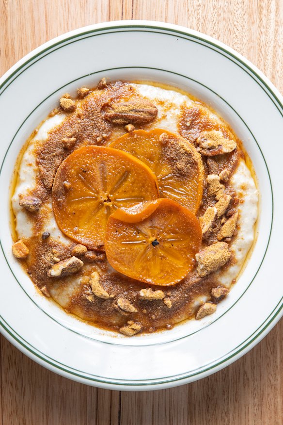 Persimmon porridge.
