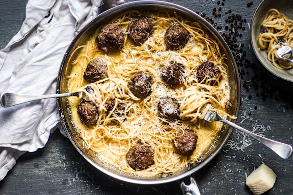Cacio e pepe meatballs.