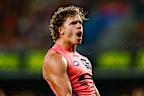 Jed Walter of the Suns celebrates a goal.