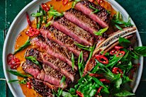 Steak with coconut and chilli.