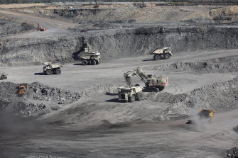 Coal mining near Emerald, central Queensland.