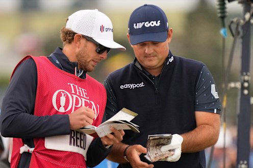 Patrick Reed flew the flag for his Saudi paymasters at St Andrews