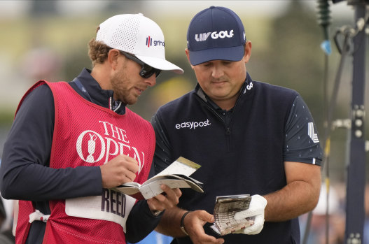 Patrick Reed flew the flag for his Saudi paymasters at St Andrews