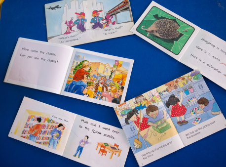 Predictable readers use repetition and pictures to help children read.
