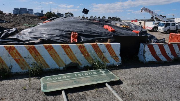 PFAS-contaminated soil is being stored on Mackenzie Road in West Melbourne.