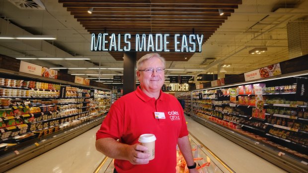 Coles chief executive Steven Cain has steered the supermarket to a solid half-year result.