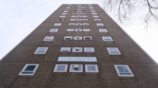 Public housing at  33 Alfred Street in North Melbourne.