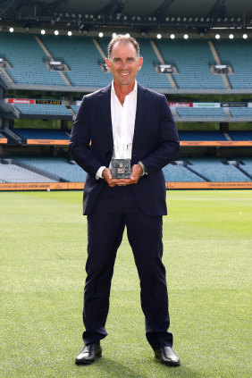 Justin Langer was this year inducted into the Australian Cricket Hall of Fame.