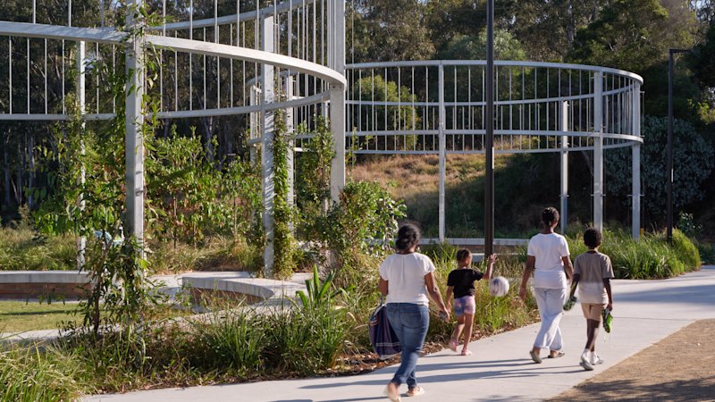 Brisbane parkland on site of former sewage plant and abattoir wins national award