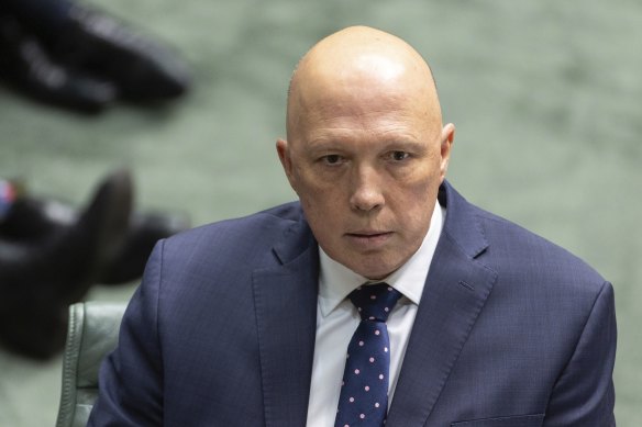 Opposition leader Peter Dutton earlier this month.