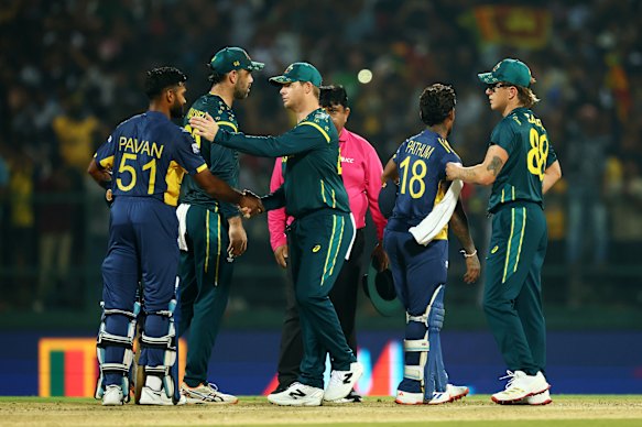 Sri Lanka beat Australia by eight wickets.